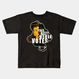 This Nasty Women Votes Retro Vintage Yellow Kids T-Shirt